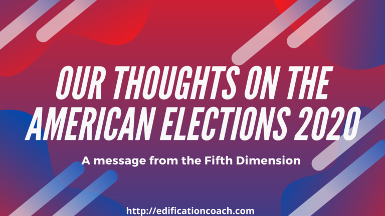 Our Thoughts on the American Elections 2020 – A message from the 5th High Light Dimension 😇🌌🧘‍♂️💚🌈⭐🕯🐬👽